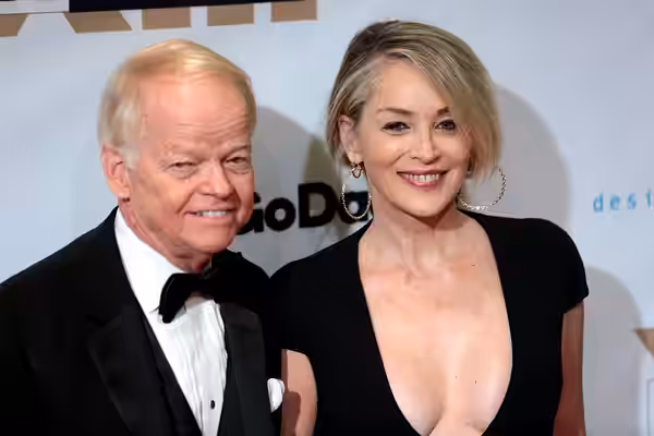 Jimmy Walker and Sharon Stone on the red carpet at Celebrity Fight Night XXIII at the JW Marriott Desert Ridge Resort &amp; Spa in Phoenix, Arizona. Please attr (2017)