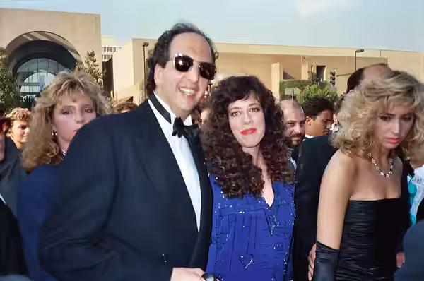 Vincent Schiavelli and Allyce Beasley on the red carpet at the 39th Annual Emmy Awards, September 20, 1987.