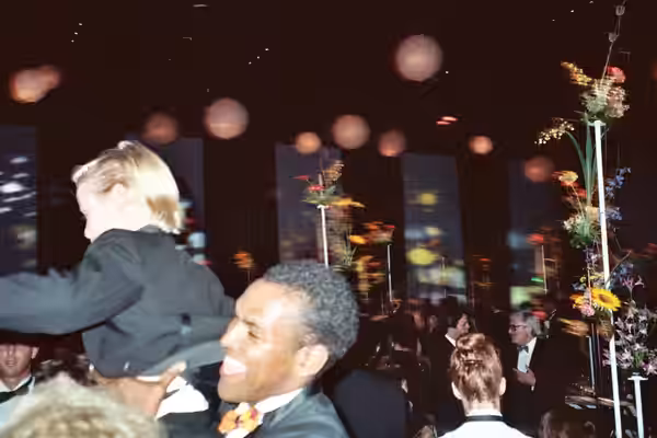 Macaulay Culkin being lifted at the Governor's Ball following the 1991 Emmy Awards. NOTE: Permission granted to copy, publish, broadcast or post any of my photo