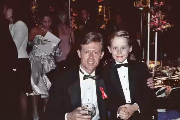 Alan Light and Macaulay Culkin at the Governor's Ball following the 1991 Emmy Awards. NOTE: Permission granted to copy, publish, broadcast or post any of my pho