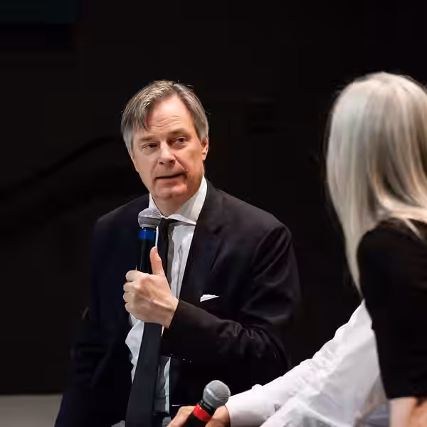 Department of English faculty Devoney Looser and Kevin Sandler moderated a conversation with writer-director Whit Stillman after a screening of his 1990 film Me (2017)