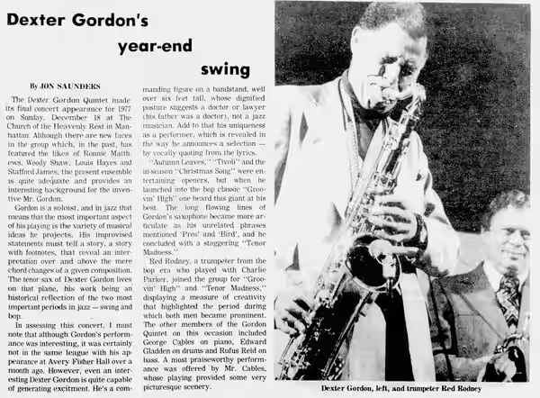 Dexter Gordon and Red Rodney