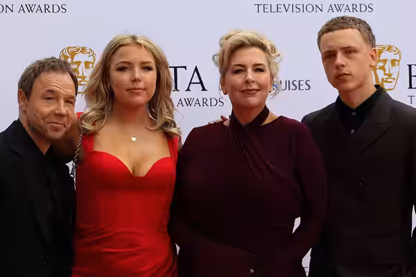 Hannah Walters, Stephen Graham &amp; their children (Grace &amp; Alfie) at the TV BAFTA red carpet May 26 (2026)