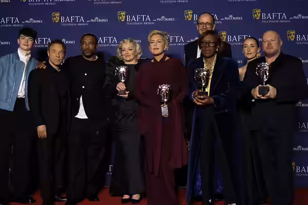 Pictured from Left - Owen Cooper, Stephen Graham, Ashley Walters, Christine Tremarco, Hannah Walters, Jack Thorne, Jo Johnson, Erin Doherty, Mark Herbert (2026)