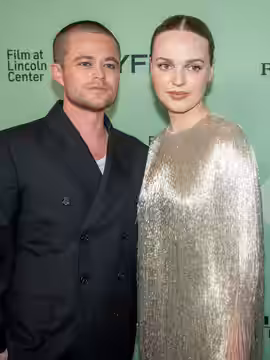 Harrison Gilbertson and Odessa Young at the 63rd annual New York Film Festival at Lincoln Center in 2025 for the film Springsteen: Deliver Me from Nowhere