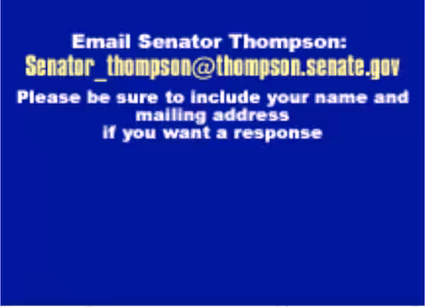 Senate website (2001)