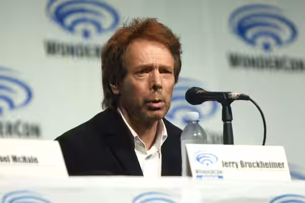 Jerry Bruckheimer speaking at the 2014 WonderCon, for "Deliver Us from Evil", at the Anaheim Convention Center in Anaheim, California. Please attribute to Gage 