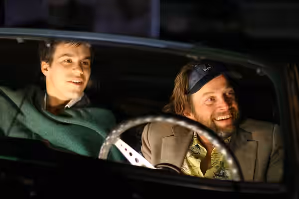Michael Shulman (l) and James Le Gros on the set of SHERMAN'S WAY. (2006)