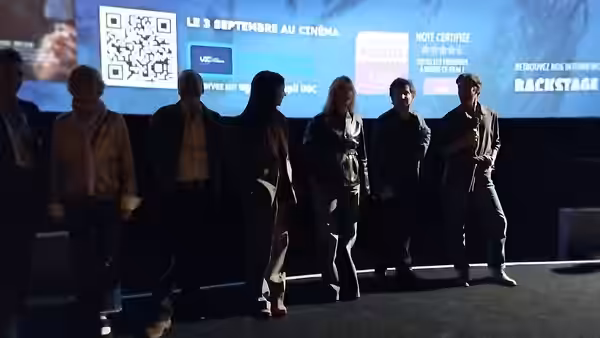 Avant-première de "Fils de" à l'UGC Ciné Cité Les Halles le 2 septembre 2025, en présence de Carlos Abascal Peiró, Jean Chevalier, Karin Viard, Sawsan Abès et G
