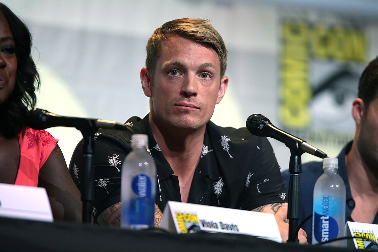 Joel Kinnaman speaking at the 2016 San Diego Comic Con International, for "Suicide Squad", at the San Diego Convention Center in San Diego, California. Please a