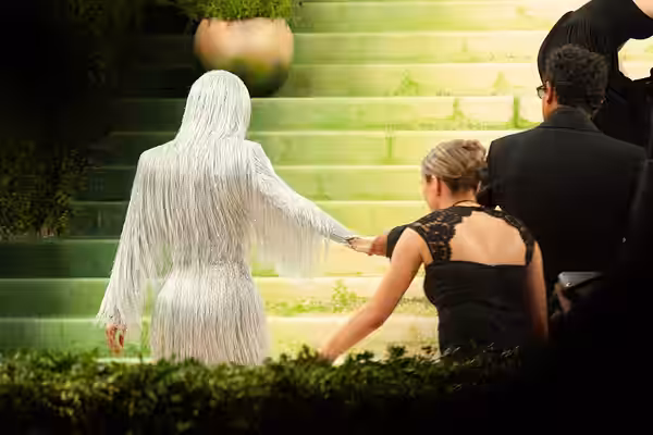 Teyana Taylor at the 2026 Met Gala, wearing fashion in theme of "Costume Art"