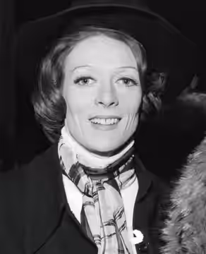 Vintage press photo taken in Dame Maggie Smith in 1973, published and distributed during the free domain period prior to 1977), for the intent of publicity.