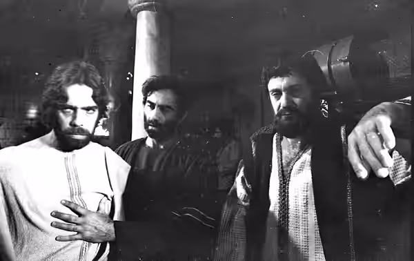 Shooting the new film "The Passover Plot" produced by Menahem Golan.