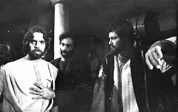 Shooting the new film "The Passover Plot" produced by Menahem Golan.