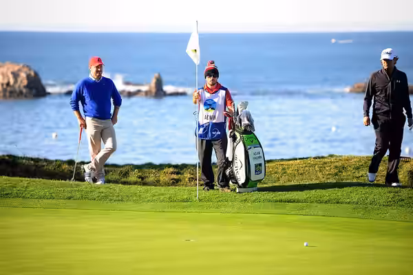 The AT&amp;T Pebble Beach Pro-Am is a professional golf tournament on the PGA Tour, held annually at Pebble Beach, California, near Carmel. (2017)