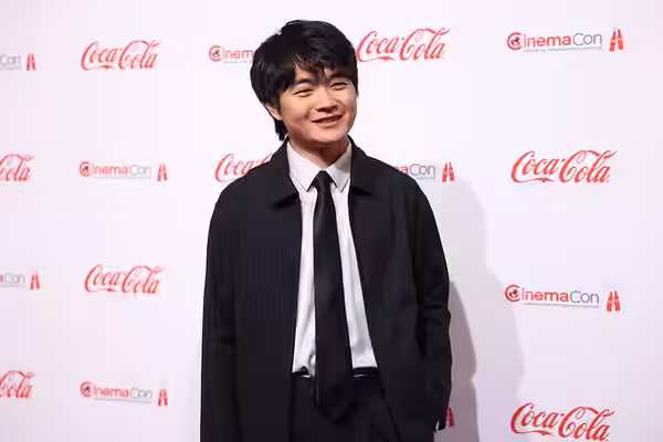 Ben Wang on the red carpet at the Big Screen Achievement Awards at the 2025 CinemaCon at The Colosseum Theater at Caesars Palace in Las Vegas, Nevada. Please at