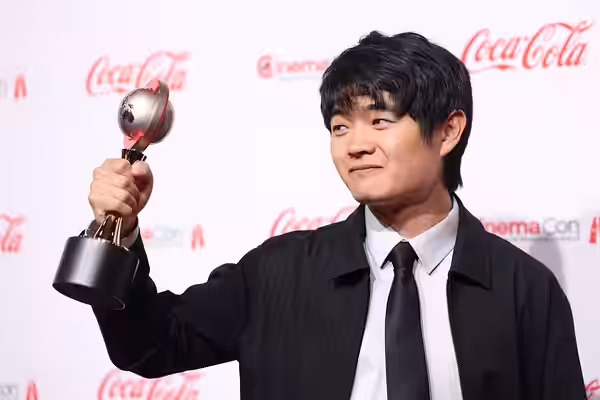 Ben Wang on the red carpet at the Big Screen Achievement Awards at the 2025 CinemaCon at The Colosseum Theater at Caesars Palace in Las Vegas, Nevada. Please at