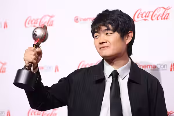 Ben Wang on the red carpet at the Big Screen Achievement Awards at the 2025 CinemaCon at The Colosseum Theater at Caesars Palace in Las Vegas, Nevada. Please at