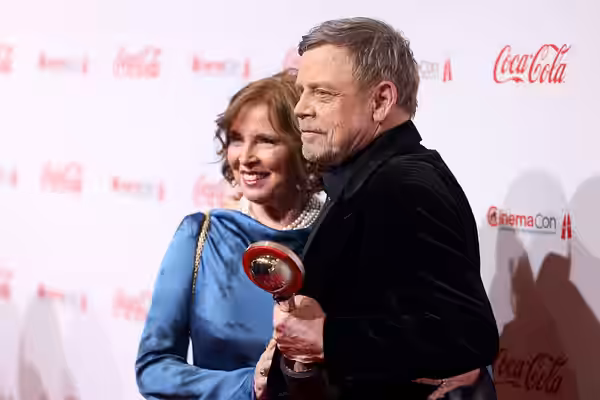 Marilou Hamill and Mark Hamill on the red carpet at the Big Screen Achievement Awards at the 2025 CinemaCon at The Colosseum Theater at Caesars Palace in Las Ve