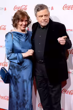 Marilou Hamill and Mark Hamill on the red carpet at the Big Screen Achievement Awards at the 2025 CinemaCon at The Colosseum Theater at Caesars Palace in Las Ve