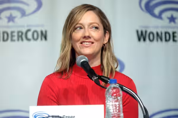 Judy Greer speaking at the 2019 WonderCon, for "Archer", at the Anaheim Convention Center in Anaheim, California. Please attribute to Gage Skidmore if used else