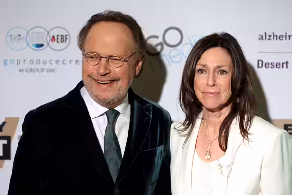 Billy Crystal and his wife, Janice, on the red carpet at Celebrity Fight Night XXIV at the JW Marriott Desert Ridge Resort &amp; Spa in Phoenix, Arizona. Please (2018)