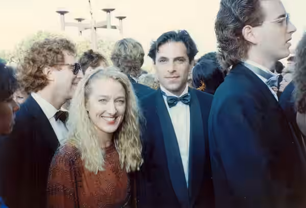 Patricia Wettig and husband Ken Olin on the red carpet at the 41st Annual Emmy Awards, 9/17/89 - Permission granted to copy, publish, broadcast or post but plea (1989)