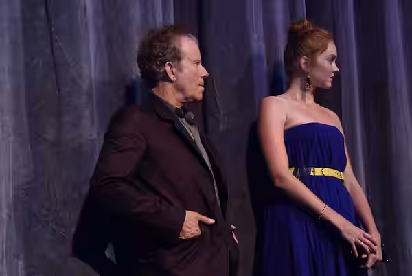 Lily Cole and Tom Waits at the premier for The Imaginarium of Doctor Parnassus at the 2009 Toronto International Film Festival in September 2009.