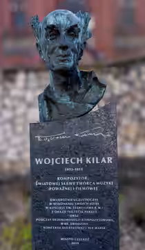 Czeladź, pow. będziński ul. Bytomska. Pomnik Wojciecha Kilara. Autor Tomasz Wenklar, 2019. (2026)