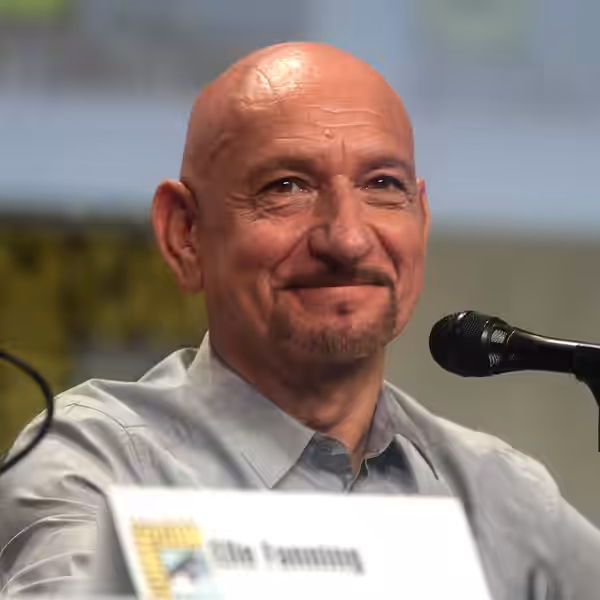 Ben Kingsley speaking at the 2014 San Diego Comic Con International, for "The Boxtrolls", at the San Diego Convention Center in San Diego, California.