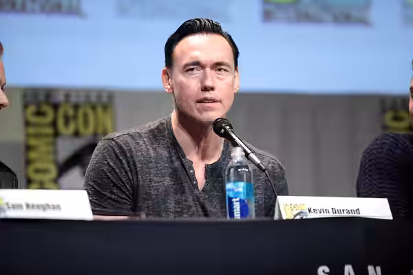 Kevin Durand speaking at the 2015 San Diego Comic Con International, for "Entertainment Weekly: Brave New Warriors", at the San Diego Convention Center in San D