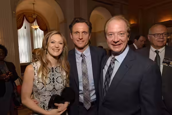 Marin Ireland with Tony Goldwyn and Jeff Perry from Scandal at the 73rd Annual Peabody Awards. (2014)