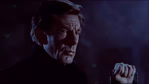 A screenshot from the trailer for Dracula (1958), a Hammer Horror production.