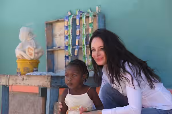 American actress Madeleine Stowe in Haiti (2011)