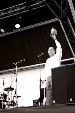 British actor Pete Postlethwaite, speaking at the Make Poverty History march in Edinburgh, opposing the G8 summit (2004)