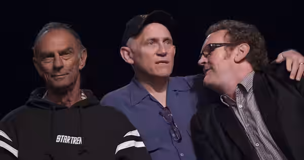 Marc Alaimo, Armin Shimerman and Colm Meaney at the Star Trek convention in Las Vegas in 2009.