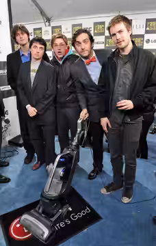 The Whitest Kids U' Know comedy troupe; (L-R) Actors Trevor Moore, Timmy Williams, Darren Trumeter, Sam Brown and Zach Cregger with the LG Electronics Kompresso (2010)