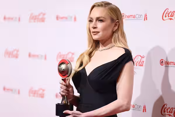 Lindsay Lohan on the red carpet at the Big Screen Achievement Awards at the 2025 CinemaCon at The Colosseum Theater at Caesars Palace in Las Vegas, Nevada. Plea
