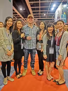 黃秋生 at the HOFEX 2013 held in Hong Kong Convention and Exhibition Centre, Wan Chai]], Hong Kong