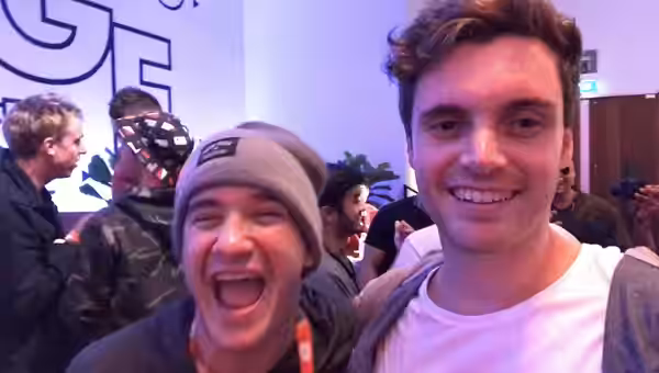 Danny Philippou and Luke Kidgell at VidCon Australia 2017.