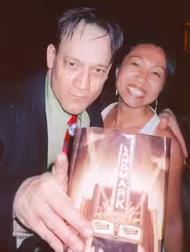 Ted Raimi and my sister at the Landmark Theater in Detroit for the premiere of Bruce Campbell's Man With a Screaming Brain and book signing, Make Love the Bruce (2006)