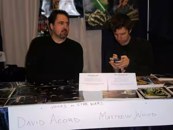 Star Wars voice actors David Acord and Matthew Wood at WonderCon 2009.