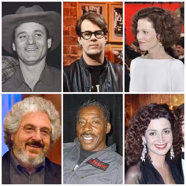 This file is a derivate work of the above named images to illustrate the cast of the 1984 supernatural comedy film Ghostbusters.