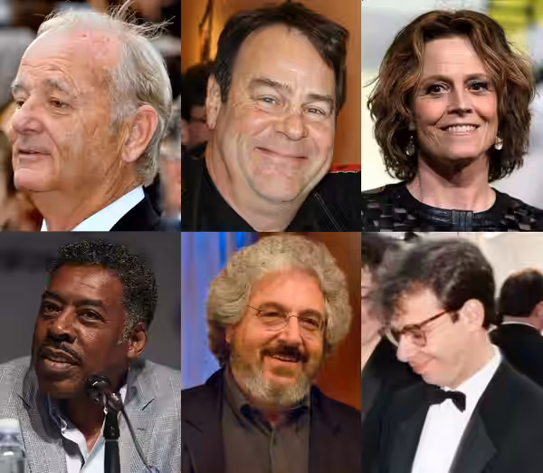 This file is a derivate work of the above named images to illustrate the cast of the 1989 supernatural comedy film Ghostbusters II.