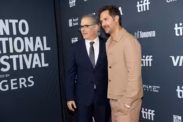 Rodrigo Prieto (director, left) and Manuel Garcia-Rulfo (actor, right) at the 2024 Toronto International Film Festival (TIFF) for the movie Pedro Páramo.