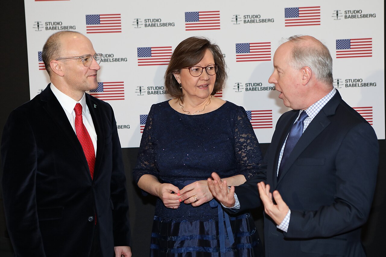 L to R: David Zellner, Michelle Logsdon, and Kent Logsdon, Berlinale Reception 2018