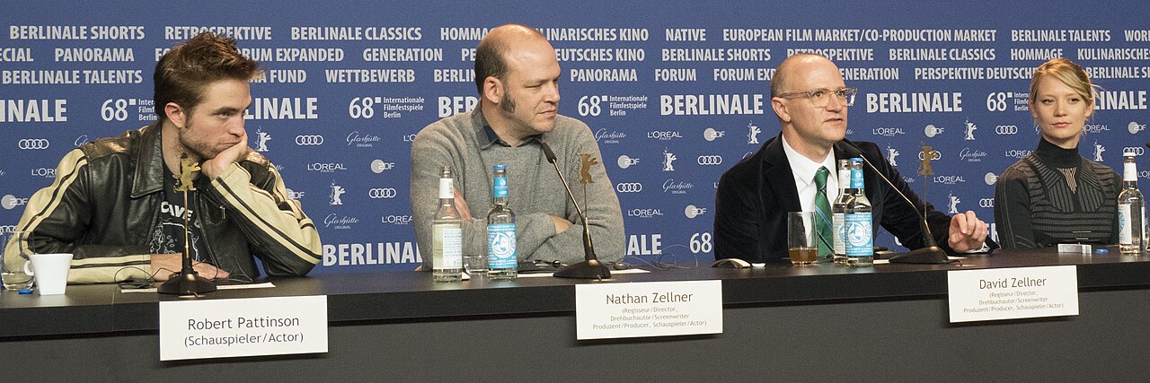 Press conference of Damsel at Berlinale 2018. Robert Pattinson, Nathan Zellner, David Zellner, Mia Wasikowska
