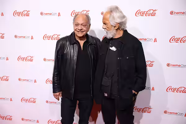 Cheech Marin and Tommy Chong on the red carpet at the Big Screen Achievement Awards at the 2025 CinemaCon at The Colosseum Theater at Caesars Palace in Las Vega