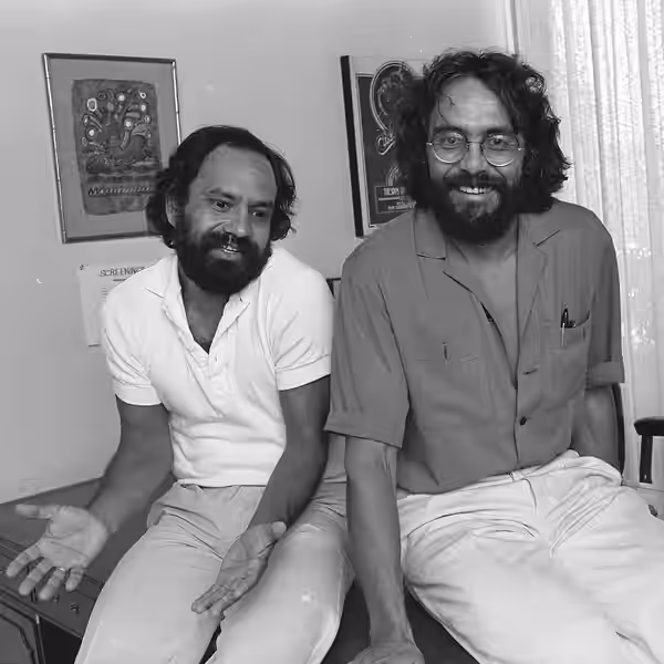 Cheech Marin and Tommy Chong at Universal Studios in Los Angeles on July 11, 1979