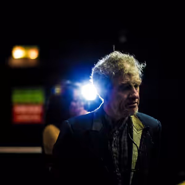 Christopher Doyle at Camerimage 23, Bydgoszcz- Poland 2015 in the presentation of the documentary "Hong Kong Trilogy: Preschooled Preoccupied Preposterous"